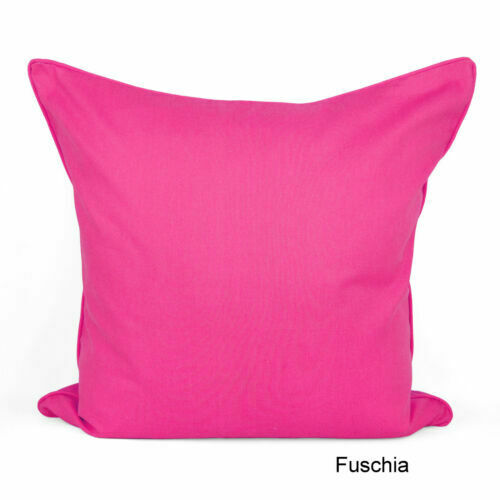 Plain Cushion Cover 100% Cotton For Home Sofa Decor 16", 18", 20"