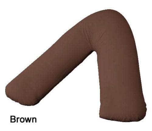 Hollowfiber V Shaped Pillow with Polycotton Pillow Case for Head Neck Support - Arlinens