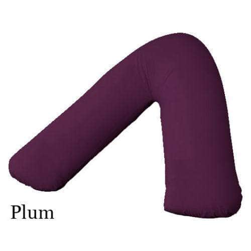 Hollowfiber V Shaped Pillow with Polycotton Pillow Case for Head Neck Support - Arlinens