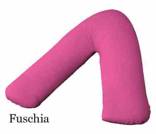 Hollowfiber V Shaped Pillow with Polycotton Pillow Case for Head Neck Support - Arlinens