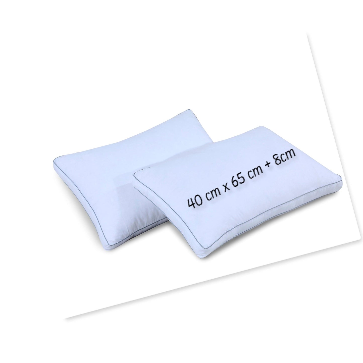 Hollowfibre Box Pillows with Zipped Cotton Cover Gusseted Box Pillows - Arlinens