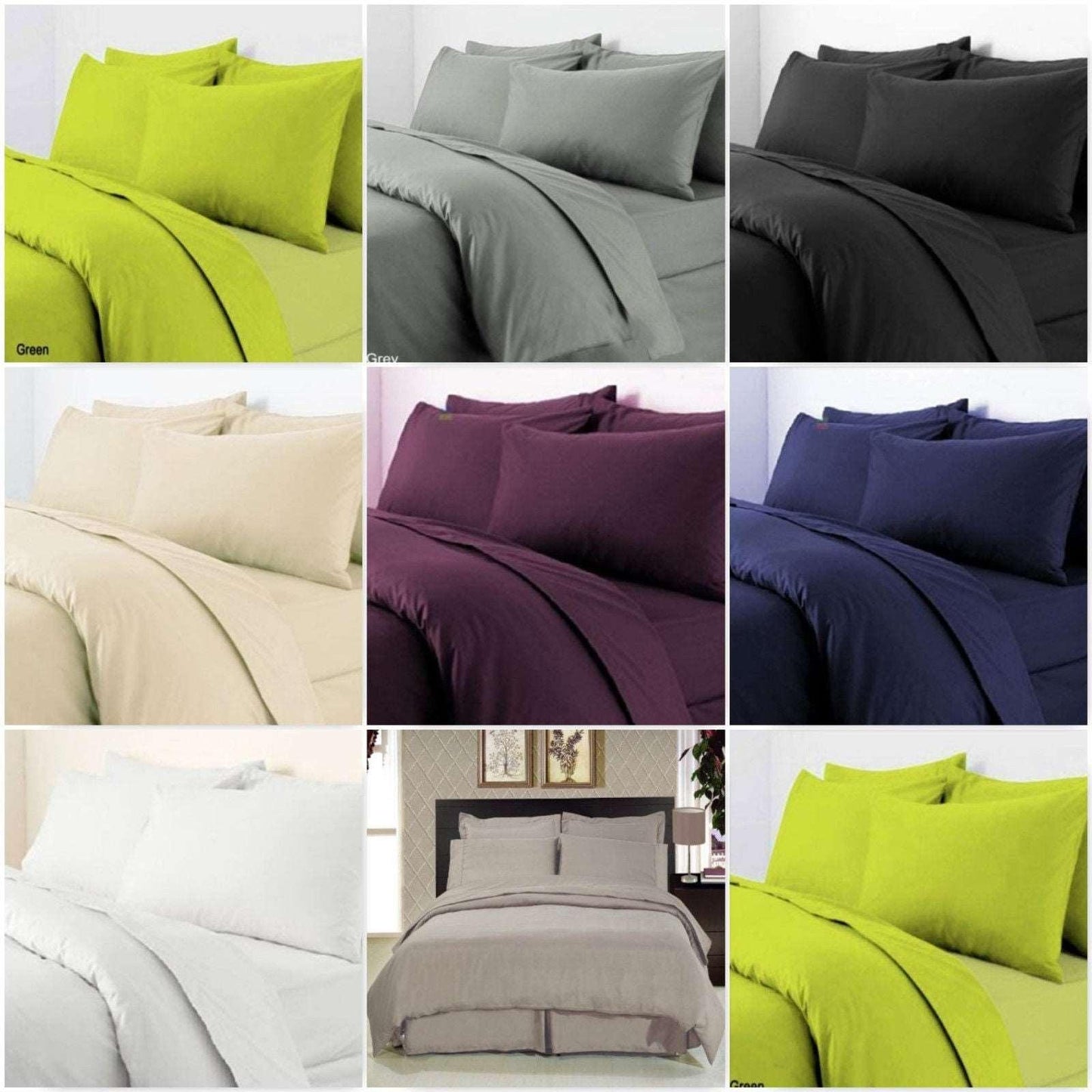 Luxury Quality 100% Egyptian cotton TC300 Flat Sheets in all Sizes and Colors - Arlinens