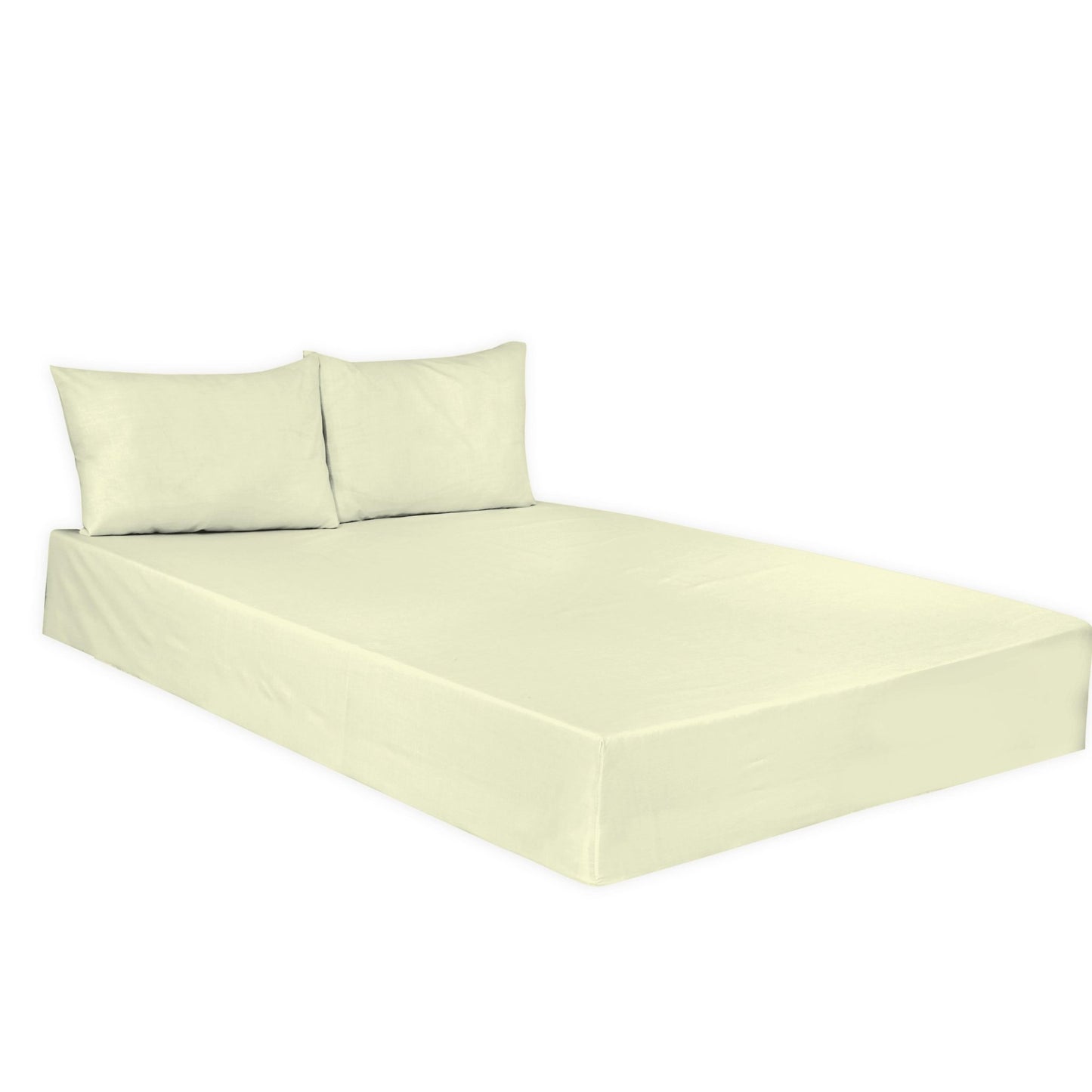 Plain Dyed Polycotton Fitted Sheets Single Double King Super King Pillowcases - Arlinens