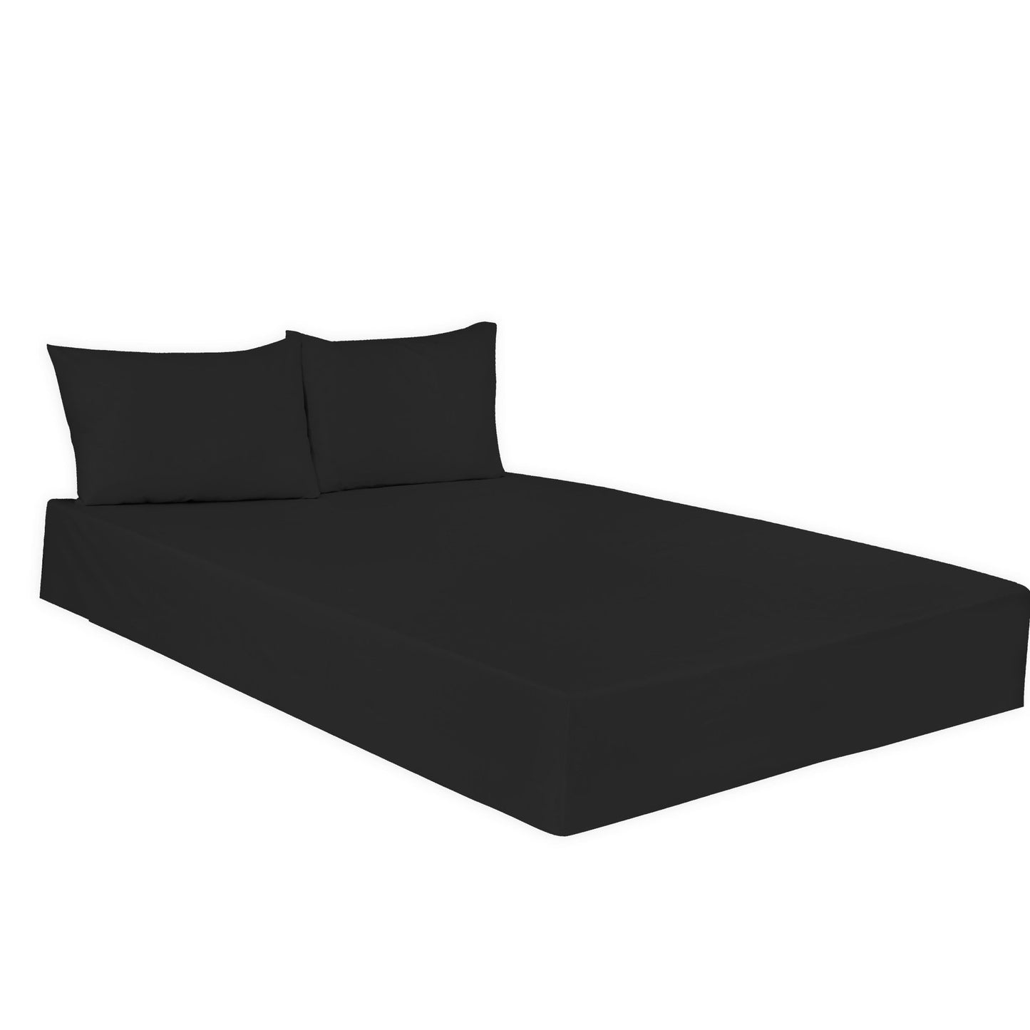 Plain Dyed Polycotton Fitted Sheets Single Double King Super King Pillowcases - Arlinens