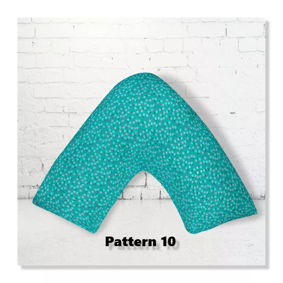 Polycotton Back & Neck Support Printed V Shaped Orthopedic//Pregnency Pilowcase - Arlinens