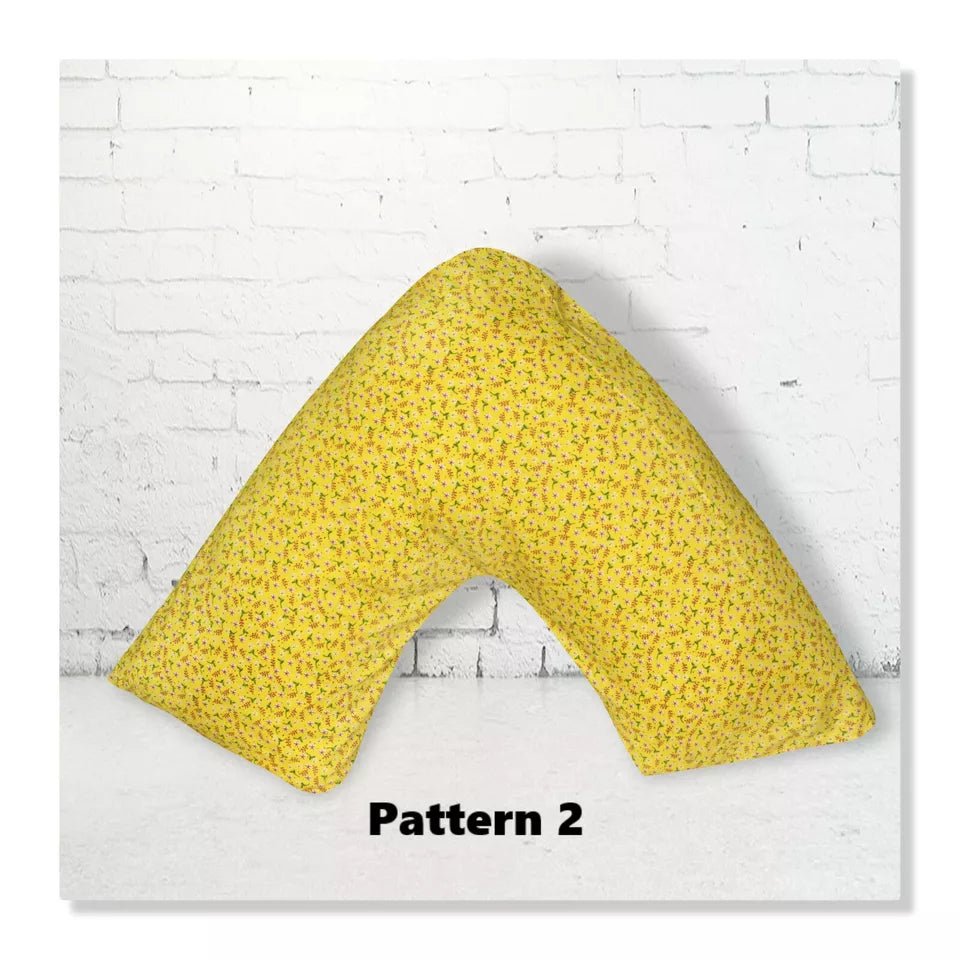 Polycotton Back & Neck Support Printed V Shaped Orthopedic//Pregnency Pilowcase - Arlinens