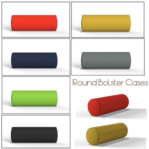 Round Bolster Pillowcase Long Body Support Orthopedic Cotton Zipped Pillow Cover - Arlinens