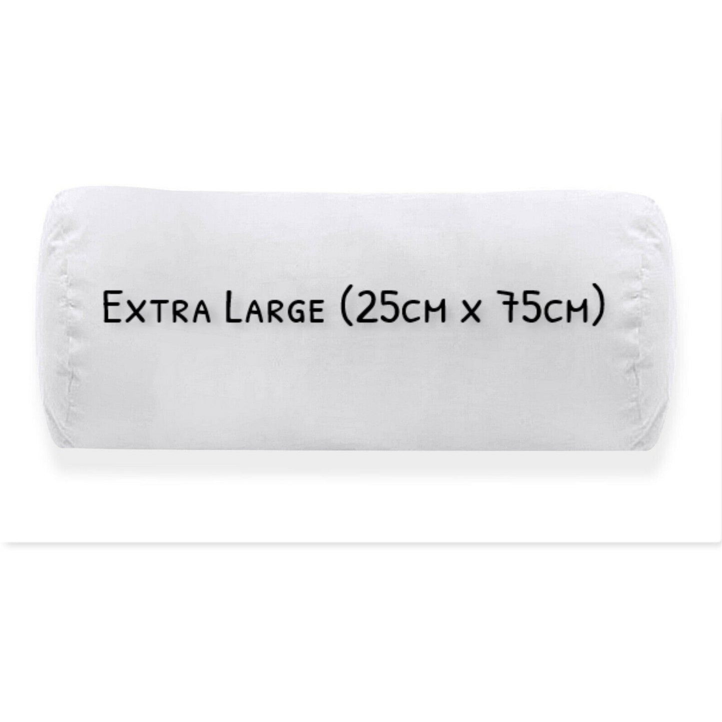 Round Shaped Bolster Pillow White Cushion Long Body Support Orthopaedic Pillow - Arlinens