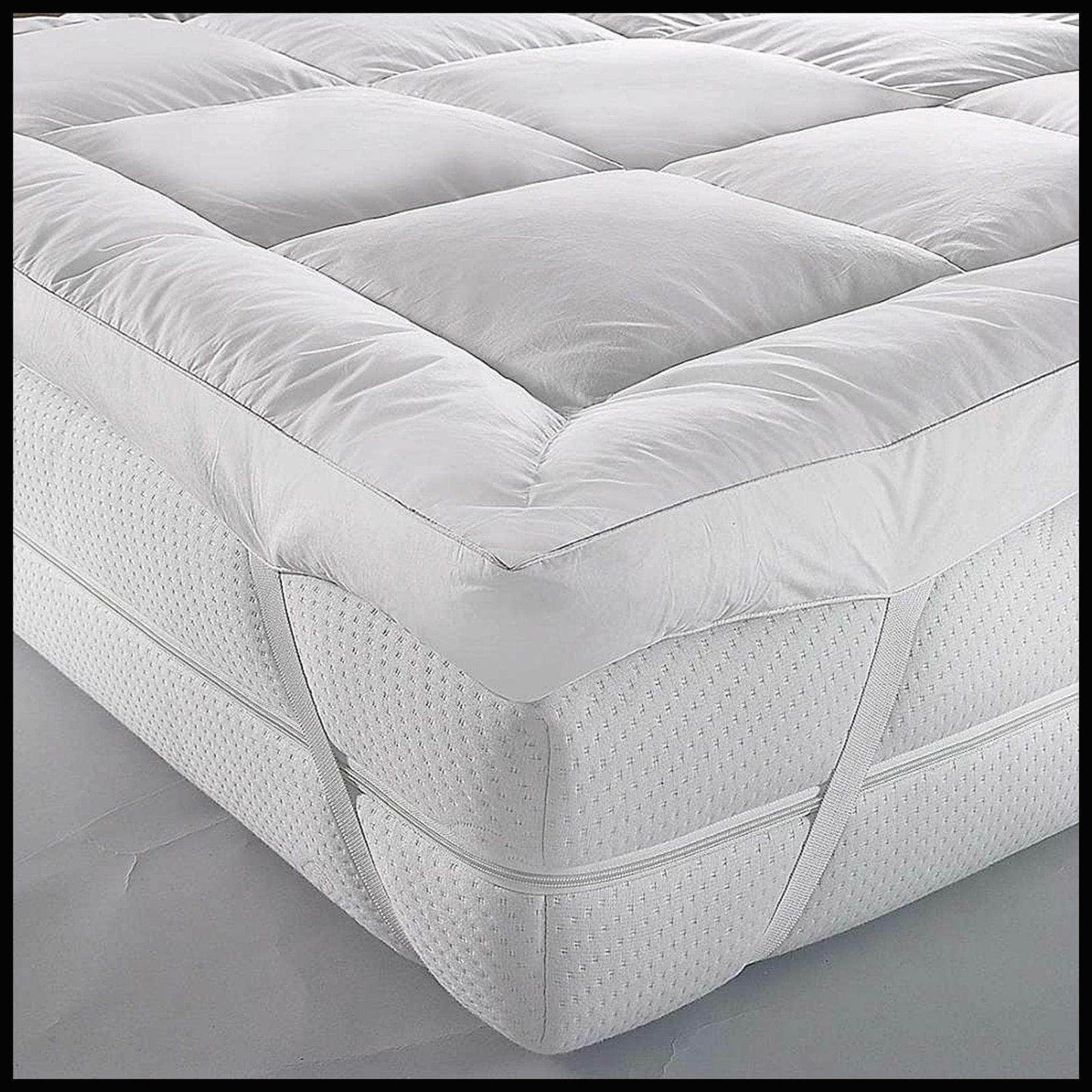 Super Soft Duck Feather & Down Mattress Topper Extra Deep 5cm Avail In All Sizes - Arlinens