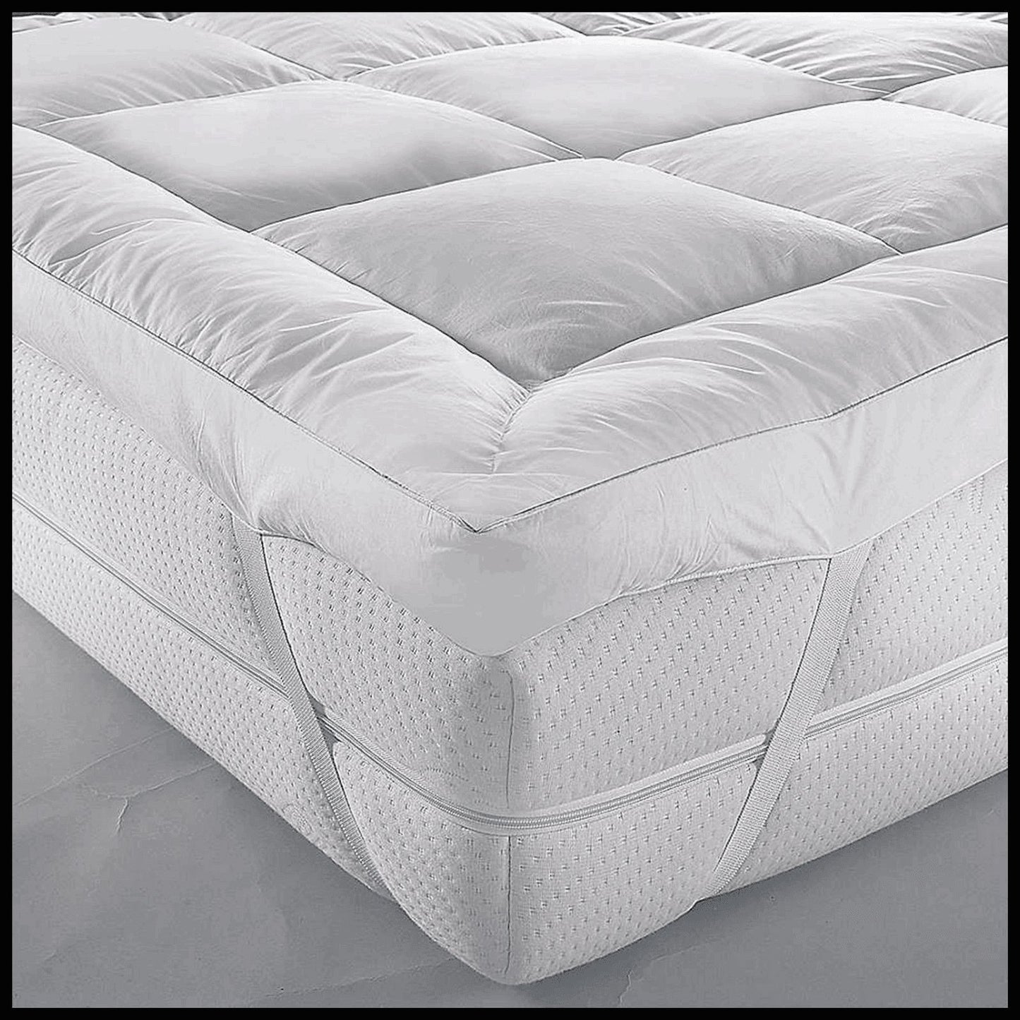 Super Soft Duck Feather & Down Mattress Topper Extra Deep 5cm Avail In All Sizes - Arlinens