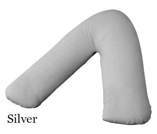 Hollowfiber V Shaped Pillow with Polycotton Pillow Case for Head Neck Support - Arlinens