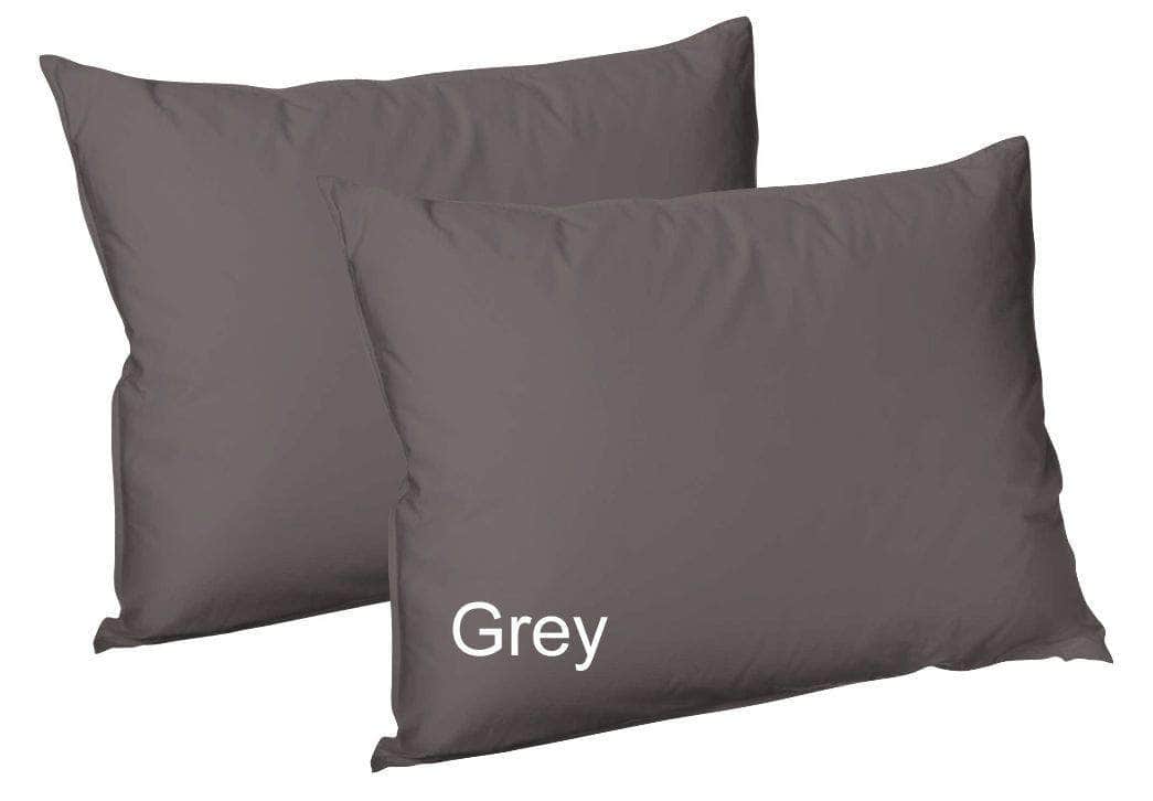 2X Polycotton Plain Dyed Pillowcases