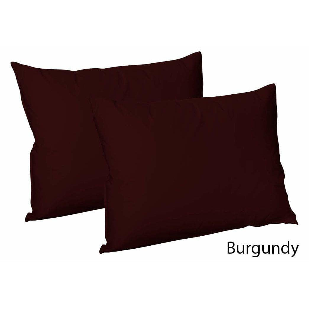 2X Polycotton Plain Dyed Pillowcases